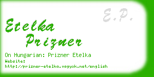 etelka prizner business card